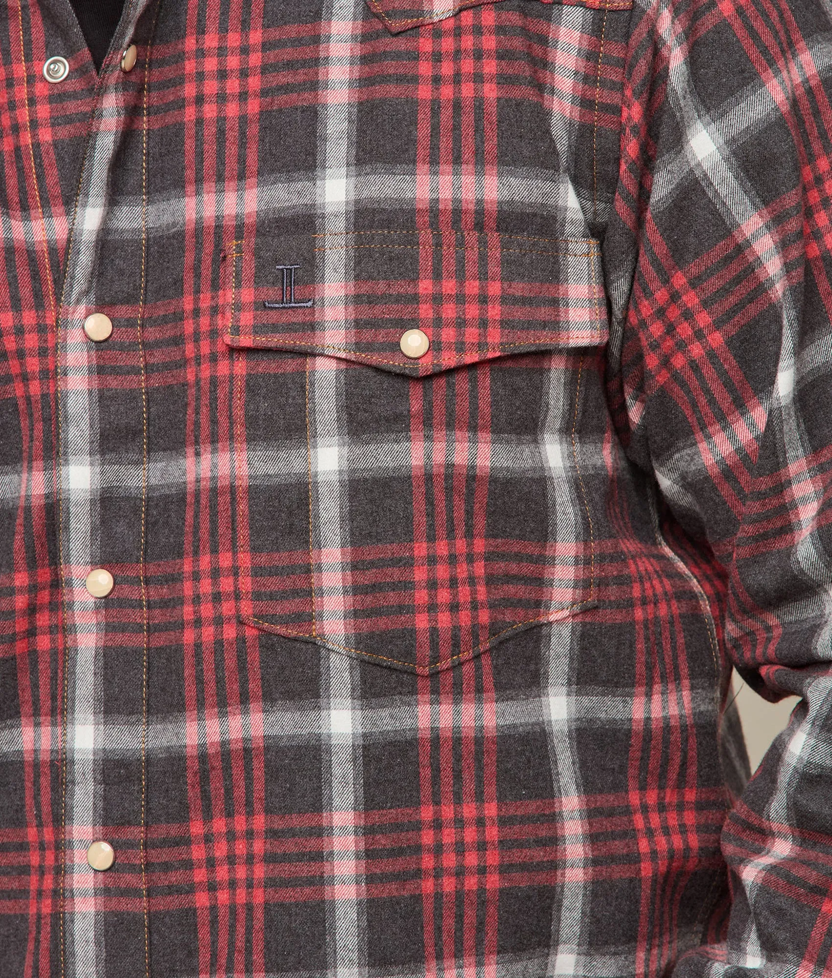 Denver Flannel :: Red/Grey