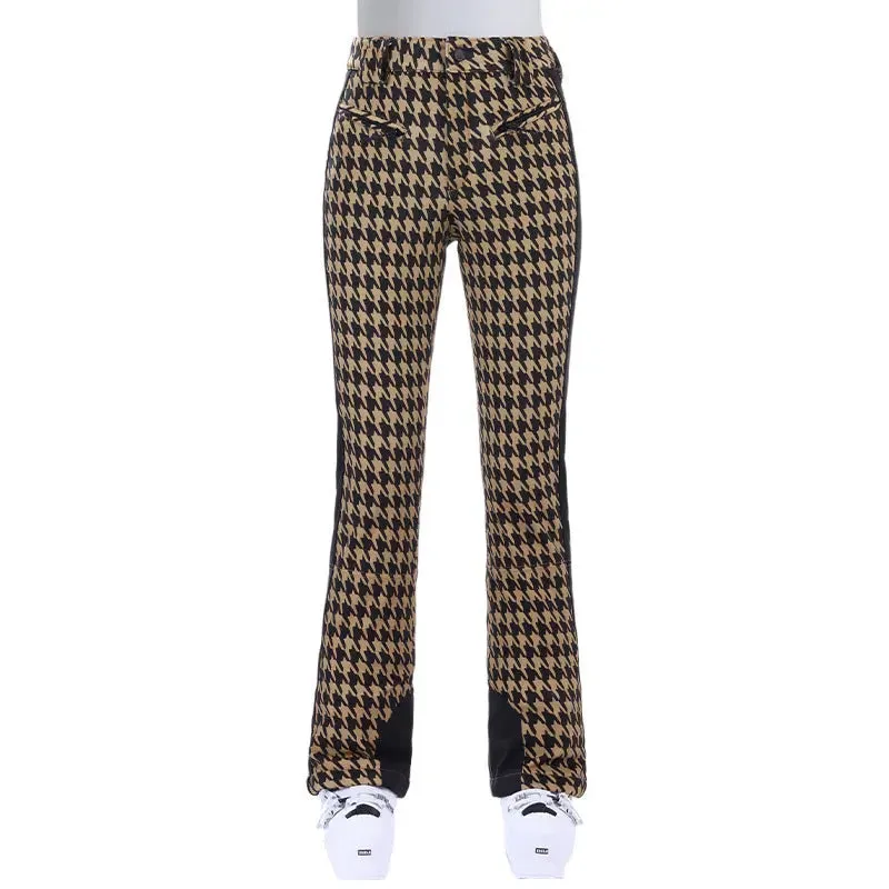 Designer High Waist Snow Pants Women Slim Isulated Trousers