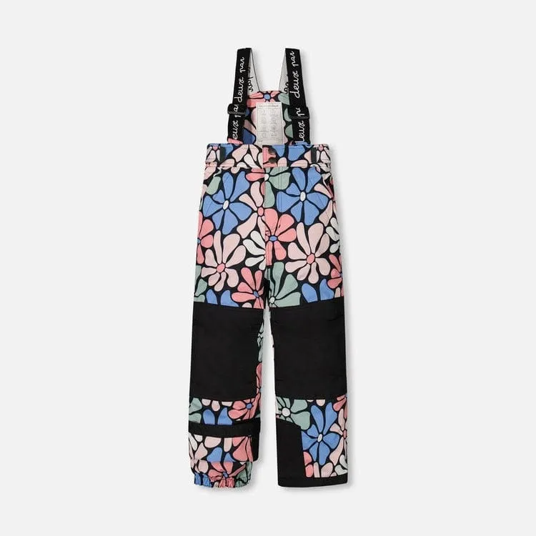 Deux Par Deux Two-Piece Snowsuit - Printed Retro Flowers