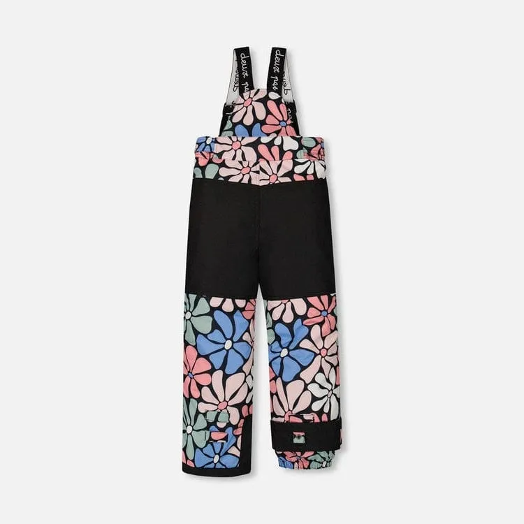 Deux Par Deux Two-Piece Snowsuit - Printed Retro Flowers