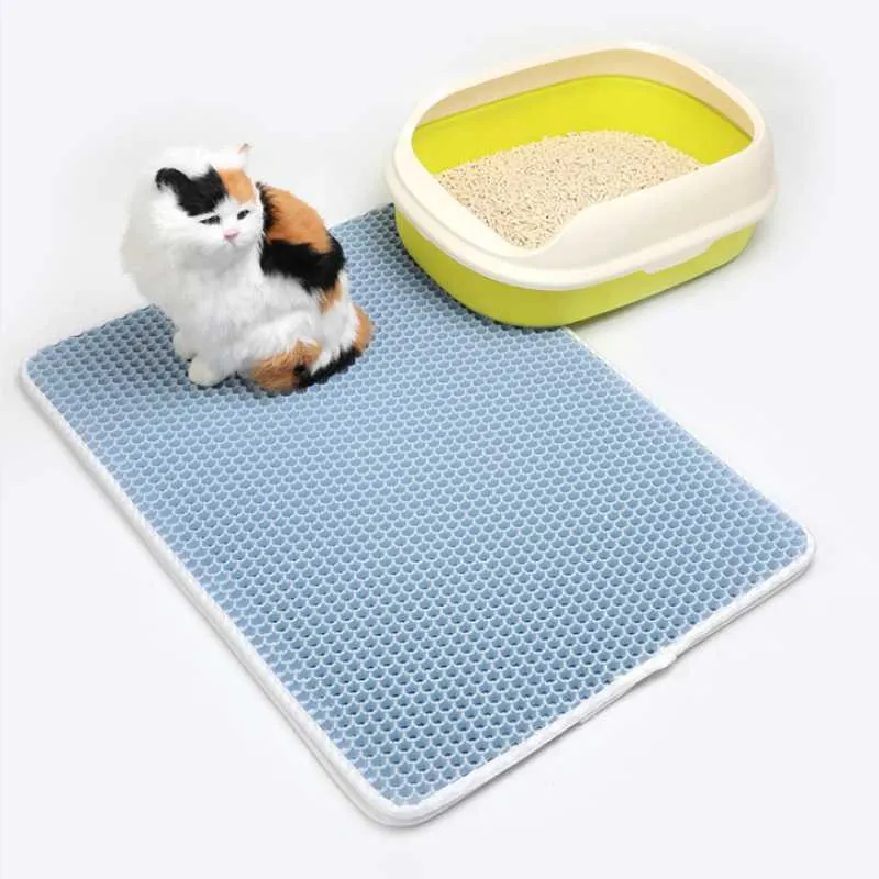 Double-Layer Non-slip Cat Litter Mat