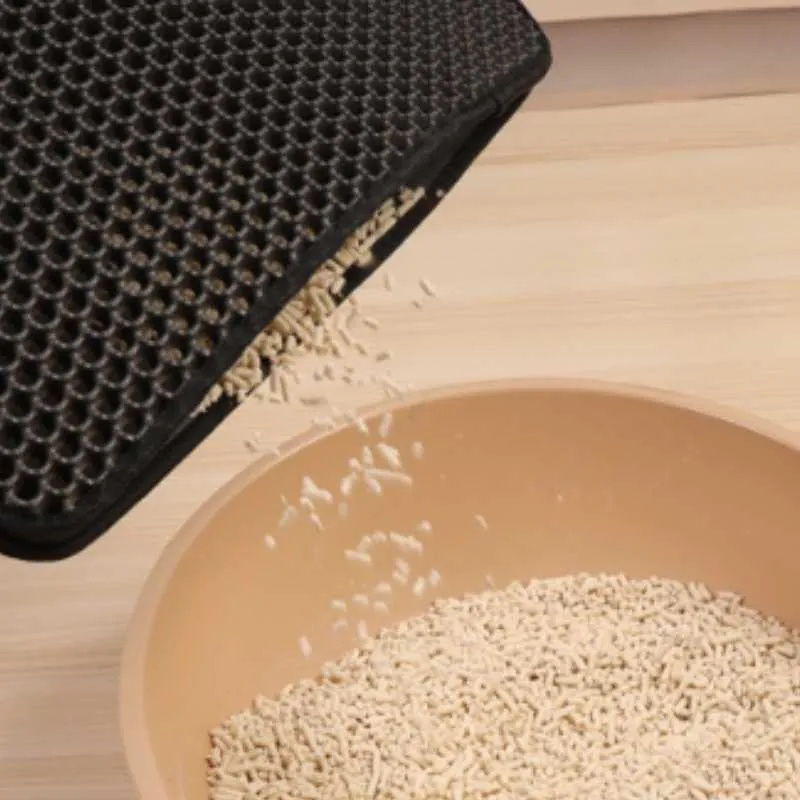 Double-Layer Non-slip Cat Litter Mat