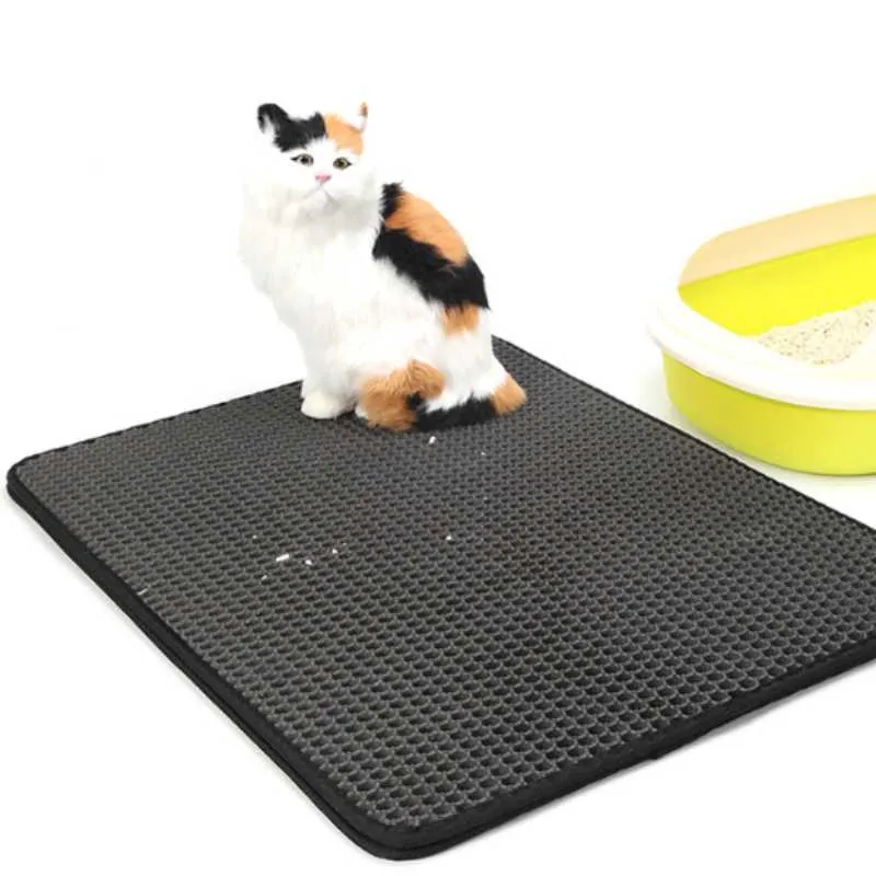 Double-Layer Non-slip Cat Litter Mat