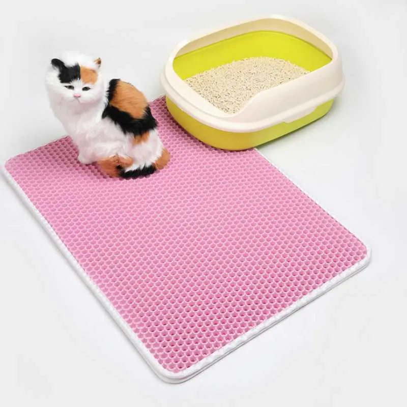 Double-Layer Non-slip Cat Litter Mat