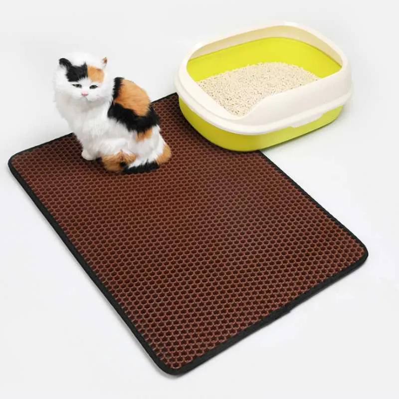 Double-Layer Non-slip Cat Litter Mat