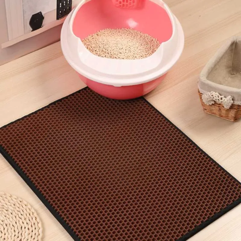 Double-Layer Non-slip Cat Litter Mat