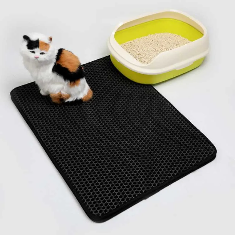 Double-Layer Non-slip Cat Litter Mat