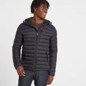 Drax Mens Hooded Down Jacket - Black