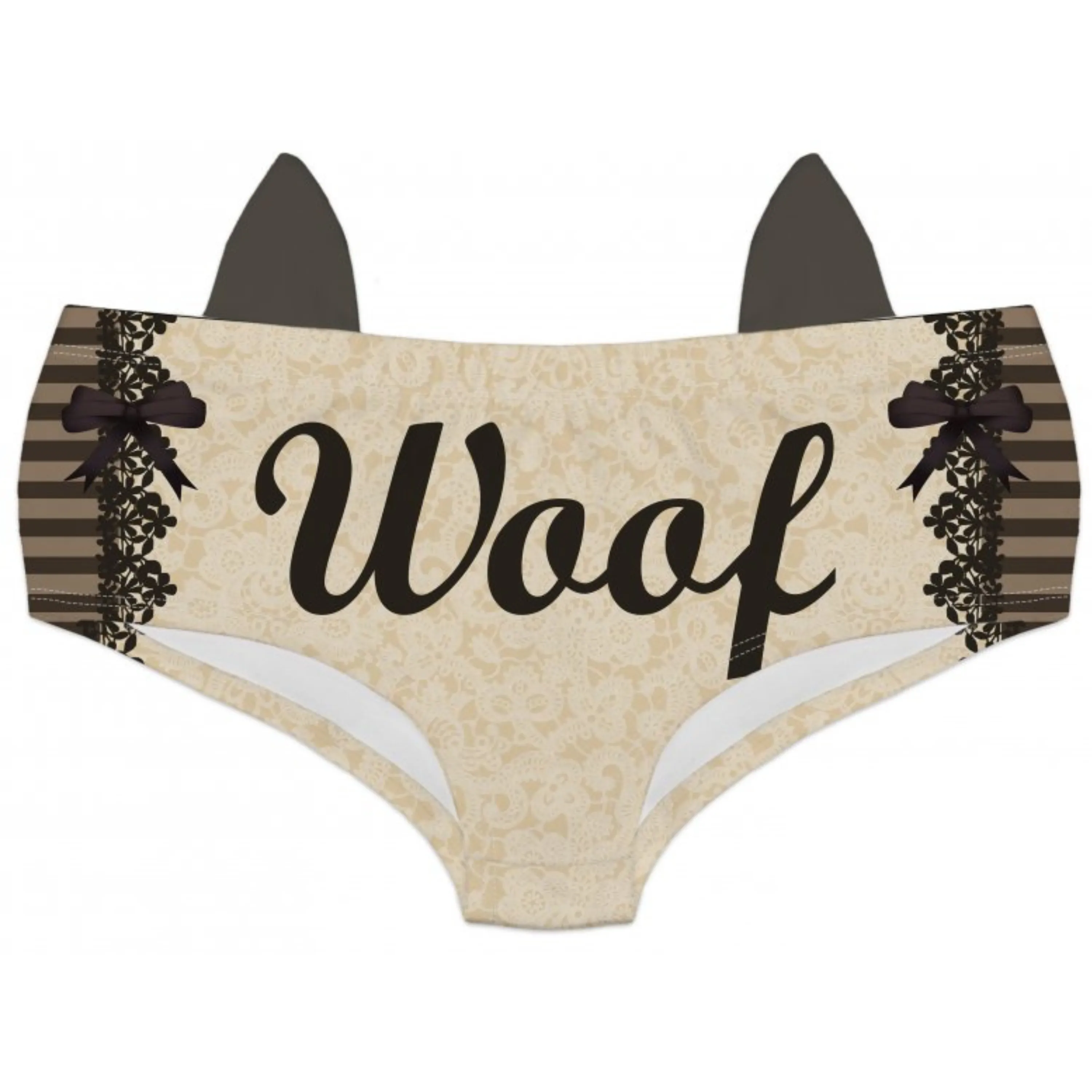 Ear Pantie - Woof Pug (6-10 UK Size)