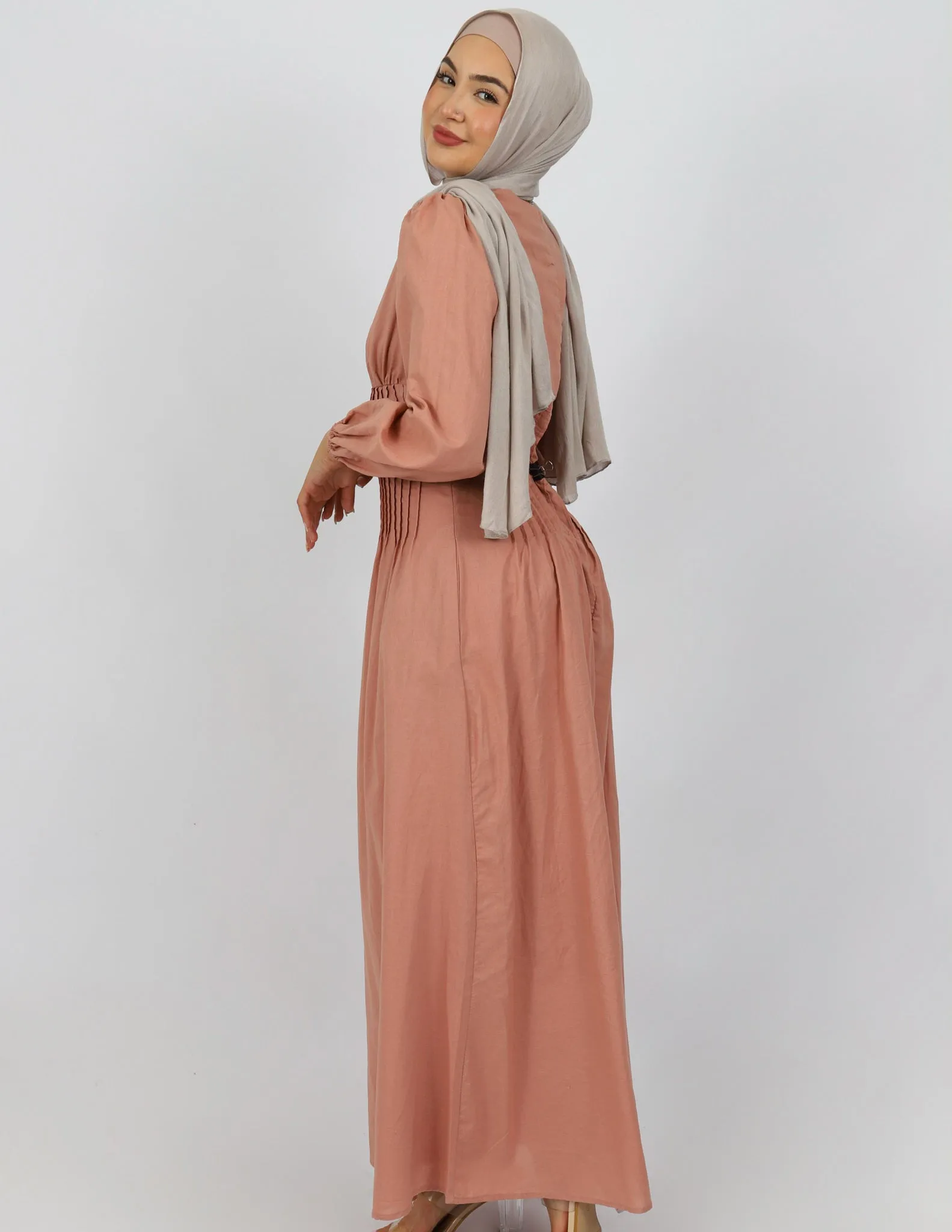 Escape Detailed Waist Maxi Dress