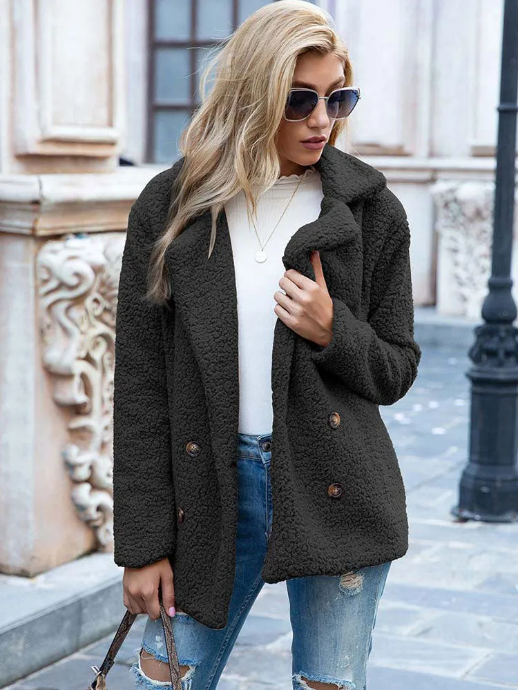 Fashionkova  2022 Autumn Winter Teddy Coat Women Faux Fur Coat Female Oversized Teddy Jacket Ladies Outerwear Overcoat Thick Warm Plush Coats