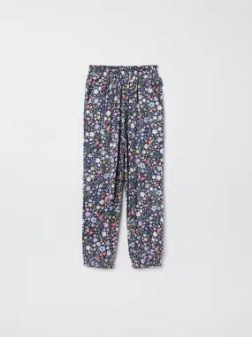 Floral Print Kids Jersey Joggers