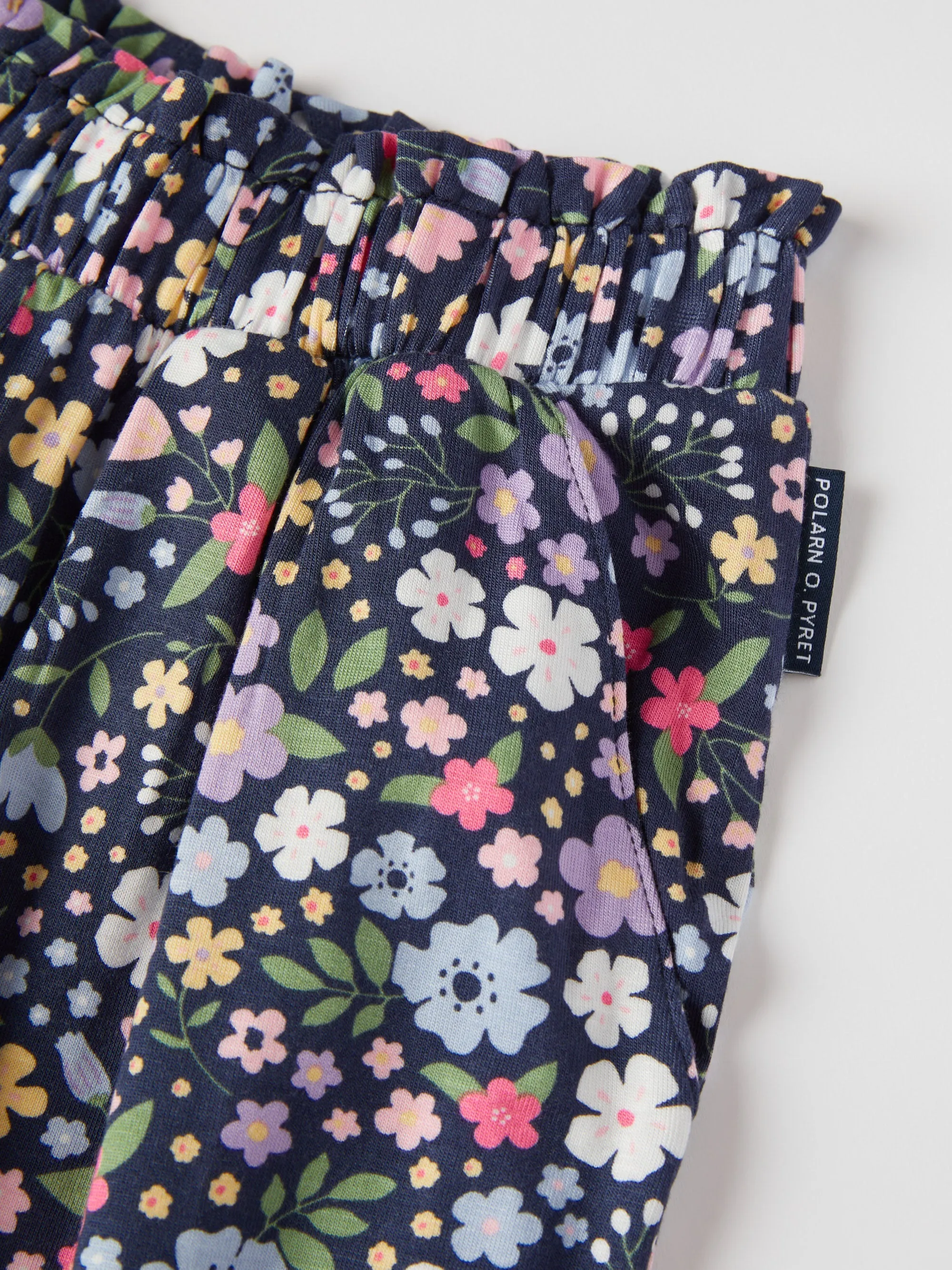 Floral Print Kids Jersey Joggers