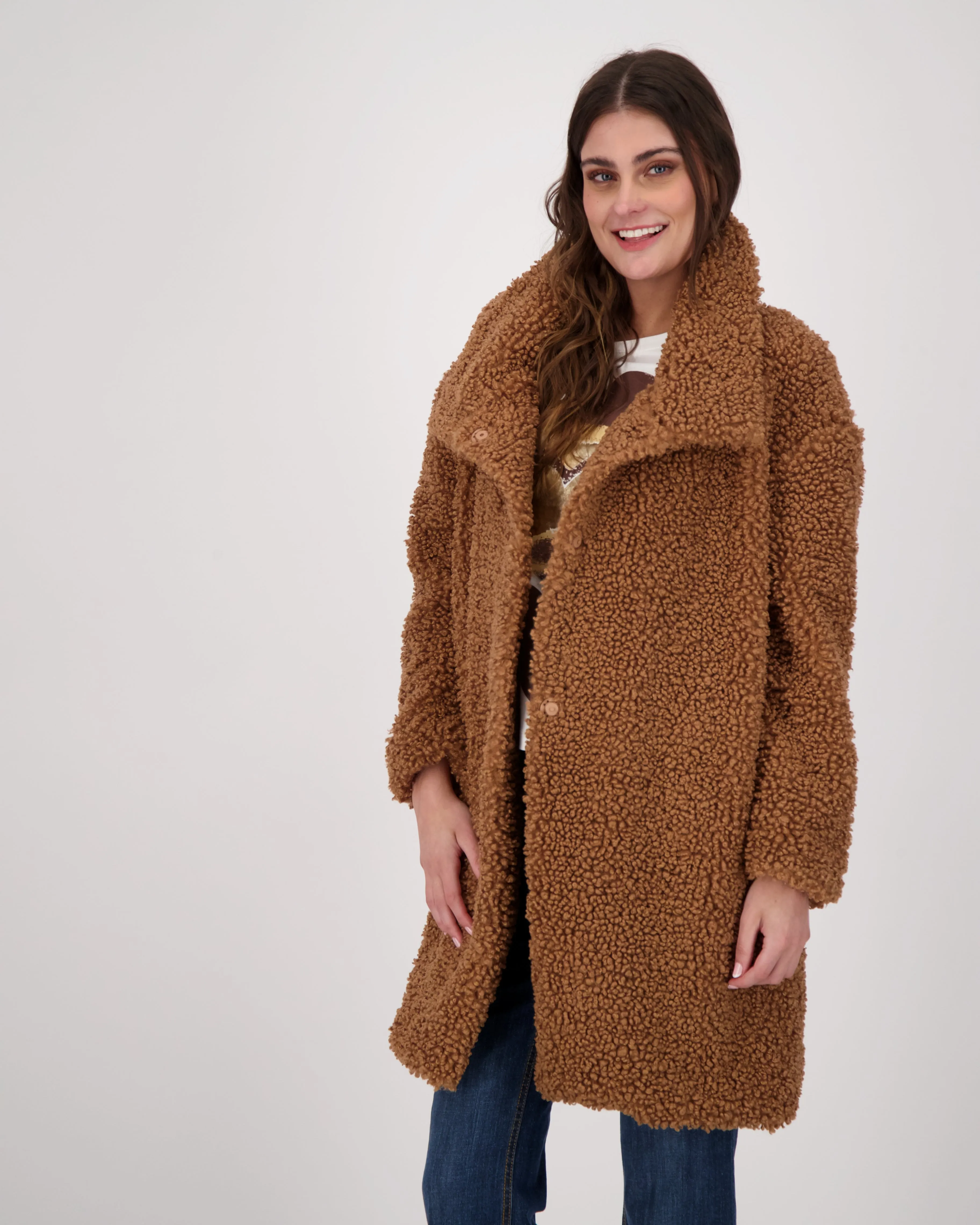 Fluffy Teddy Longline Coat