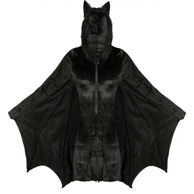 Fuzzy Black Bat Costume Set