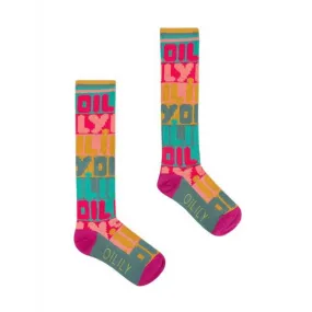 Girls Rainbow Logo Socks