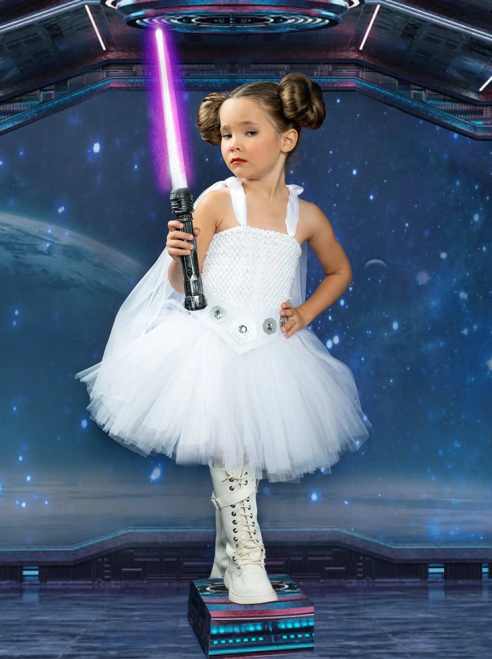 Girls Star Wars Inspired Princess Leia Tutu Dress