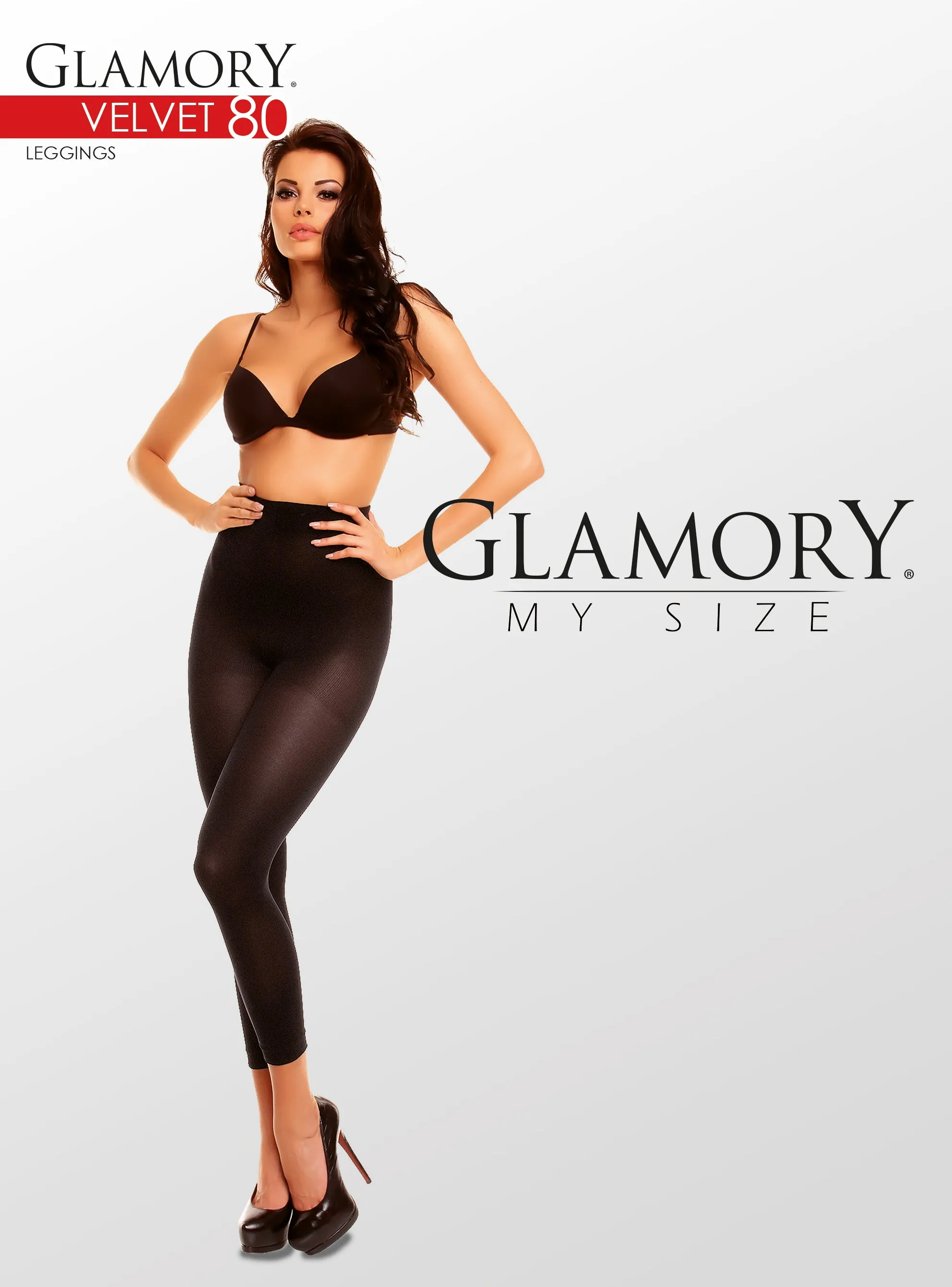 Glamory Clearance Curvy Plus Size Velvet 80 Footless Tight 50168