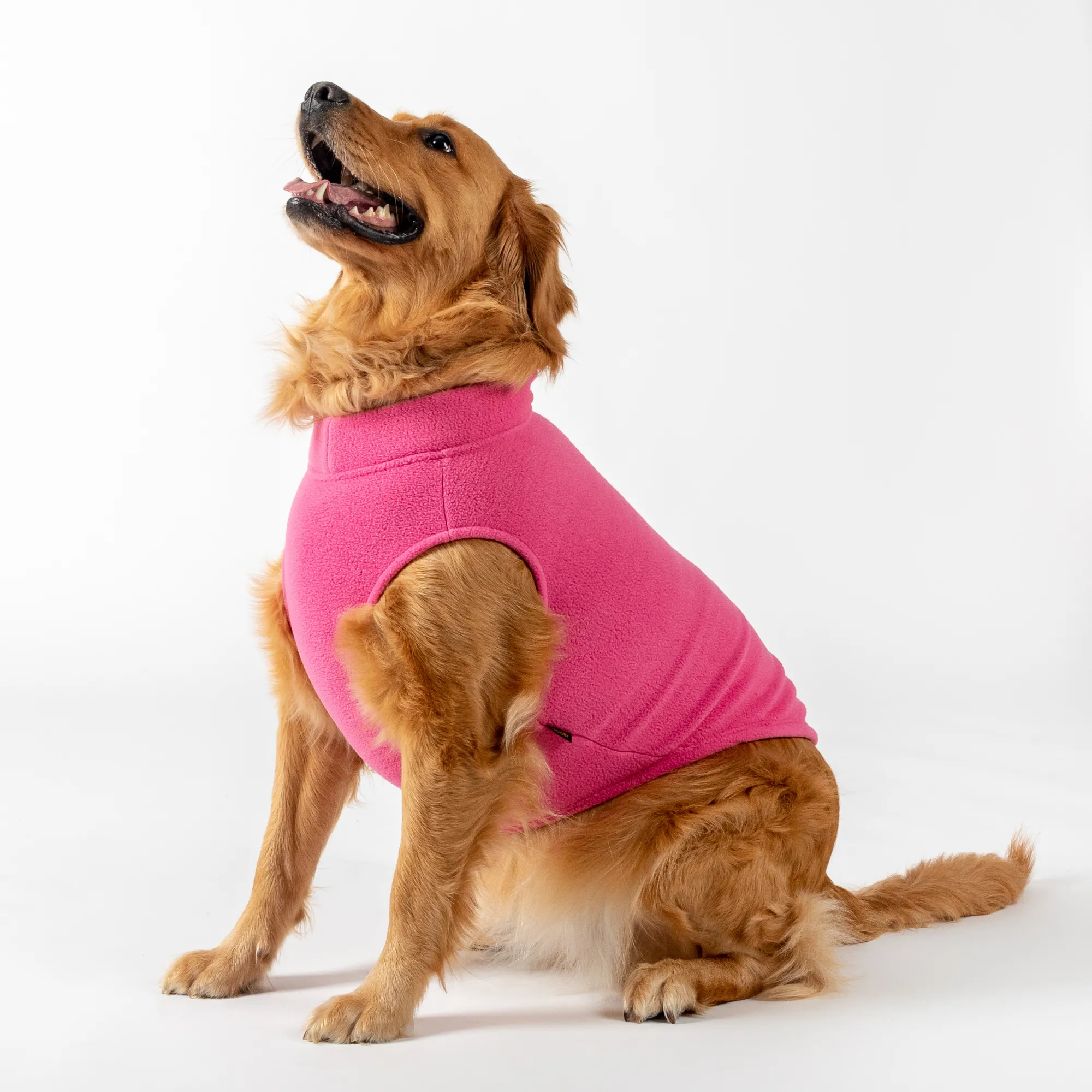 Gooby Stretch Fleece Dog Vest Pink