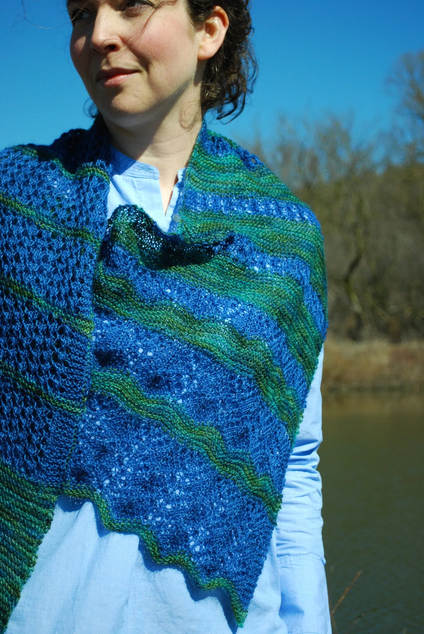 Grand River Stole Knitting Pattern (PDF) by Phibersmith Designs