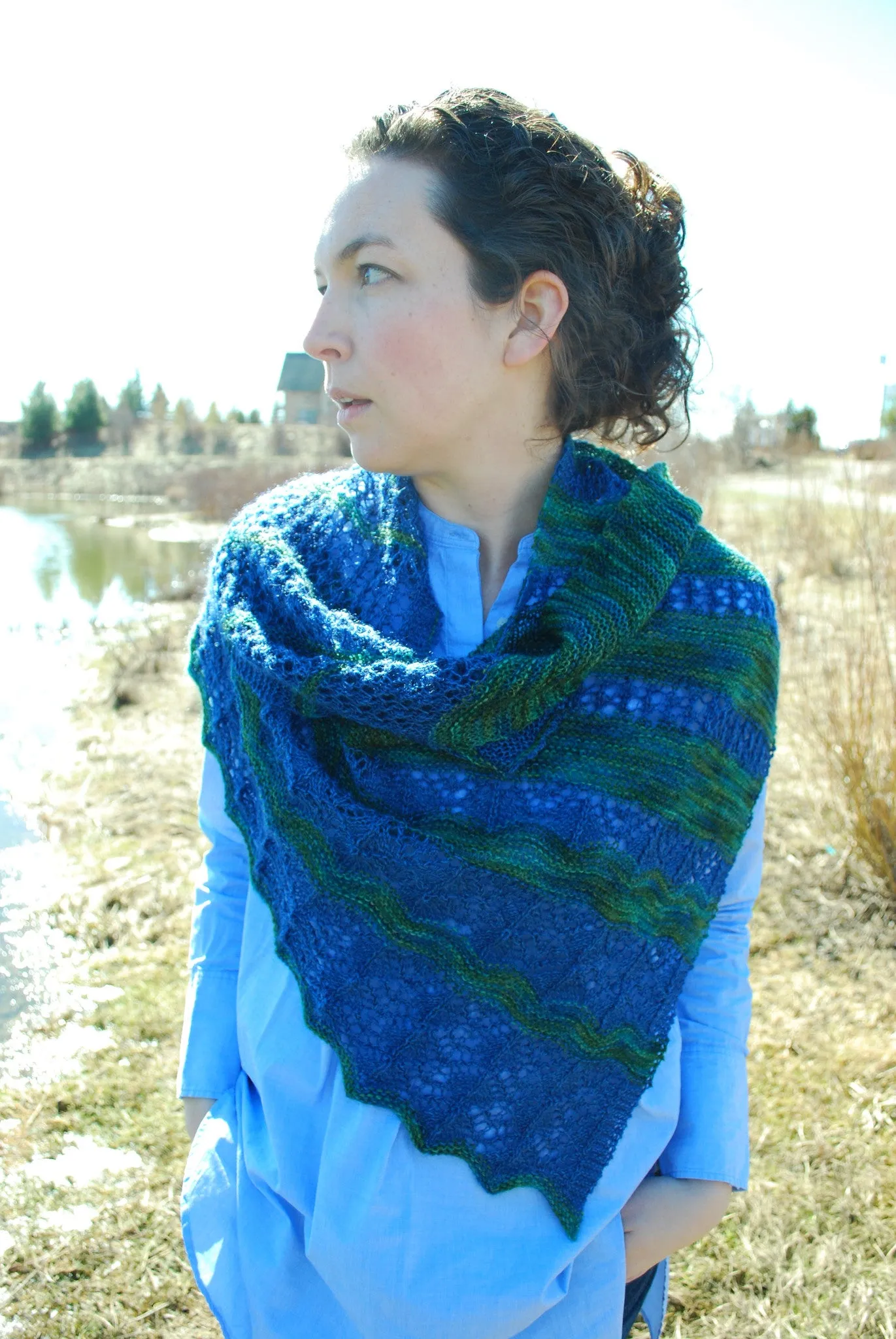 Grand River Stole Knitting Pattern (PDF) by Phibersmith Designs