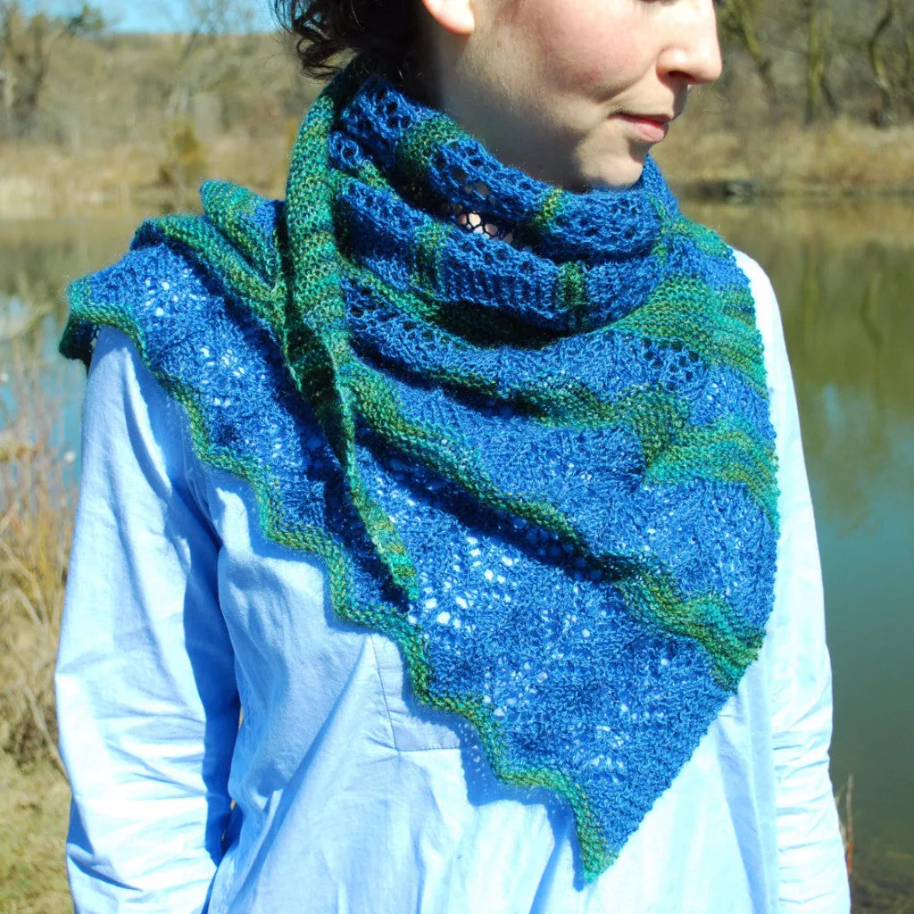 Grand River Stole Knitting Pattern (PDF) by Phibersmith Designs