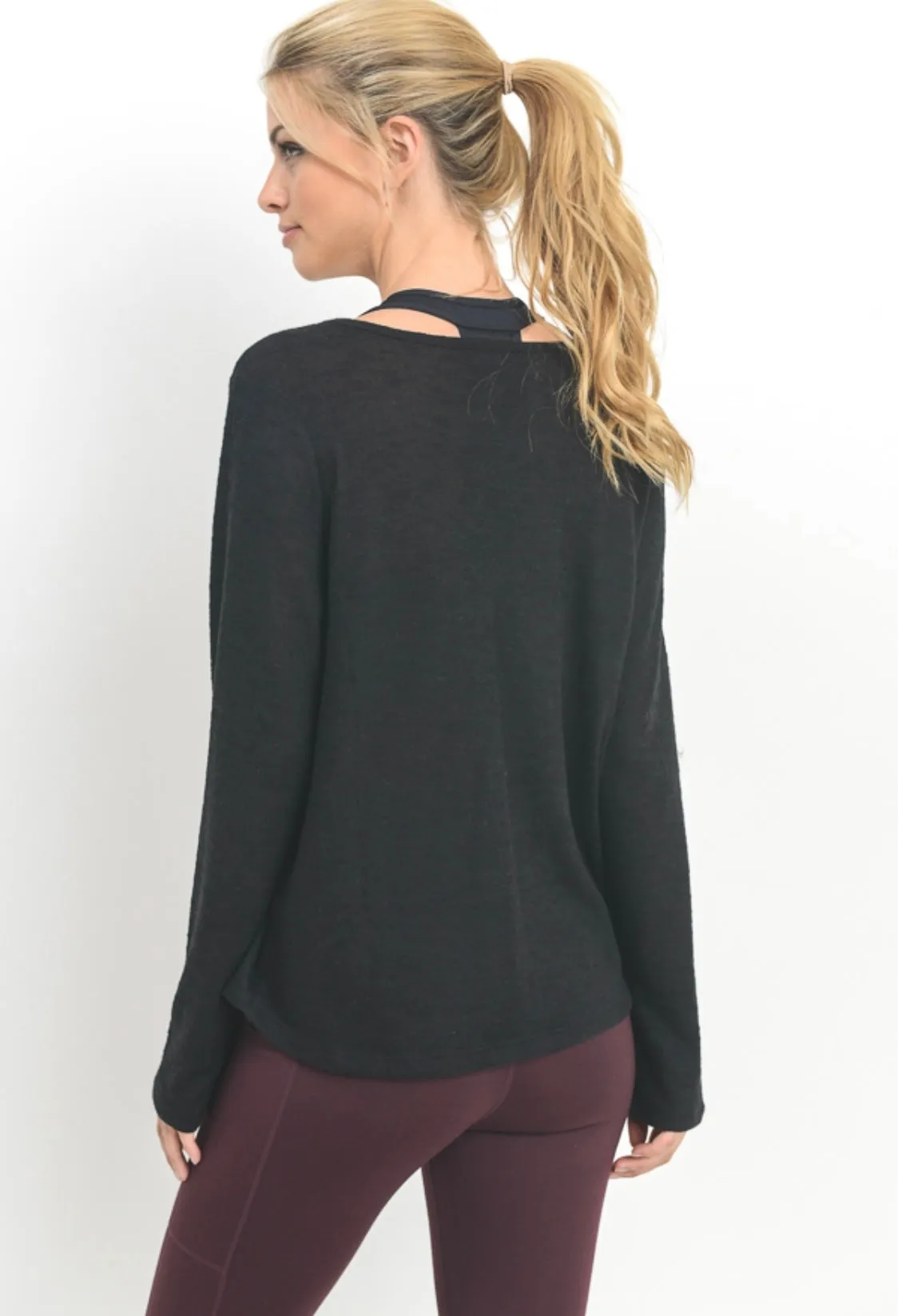 Hacci Pullover with layered hem