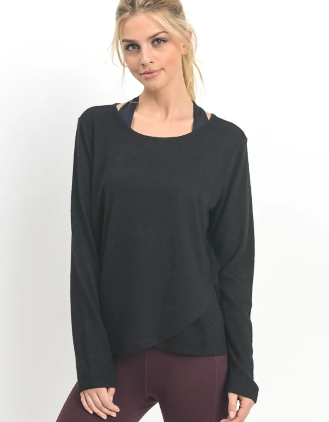 Hacci Pullover with layered hem