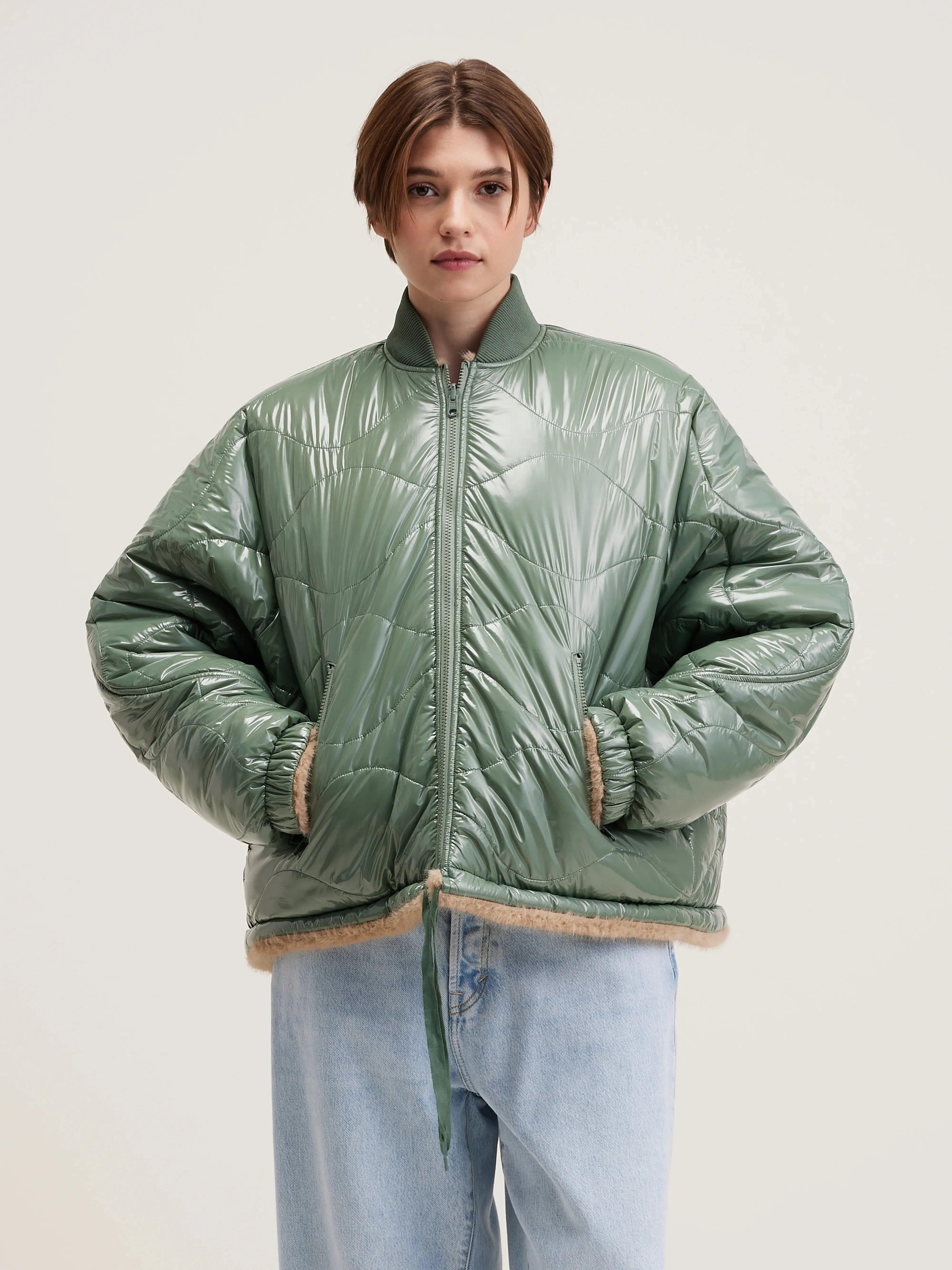 Helsy padded jacket (242 / W / EUCALYPTUS)