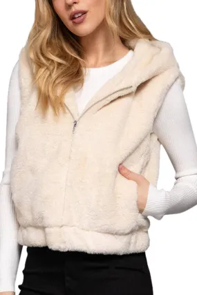 Hoodie Faux Fur Vest