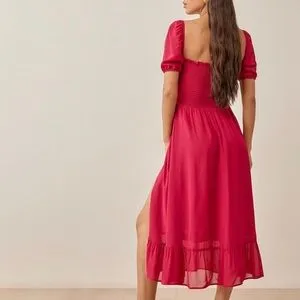 Hot Pink Midi Dress