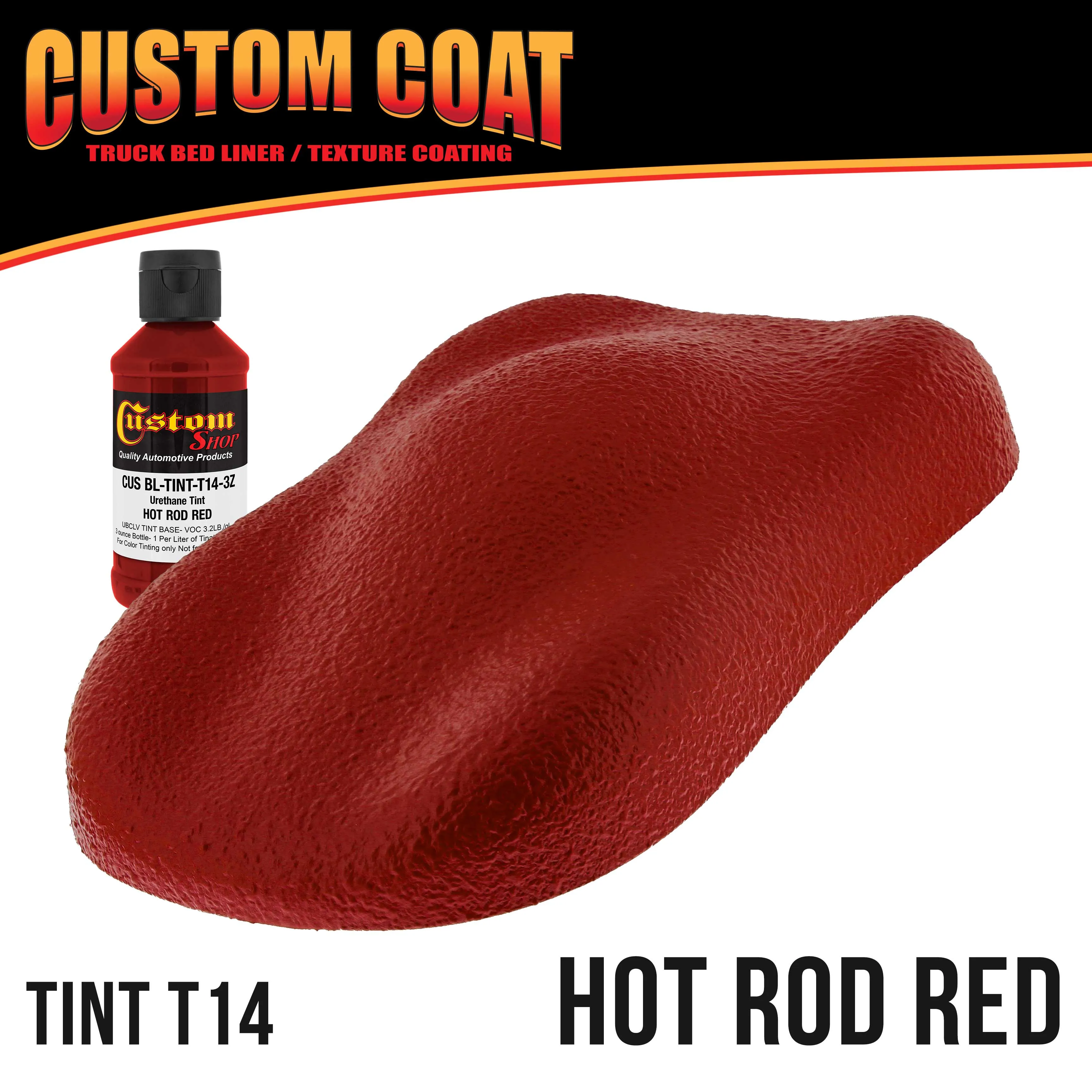 Hot Rod Red 1.5 Gallon (6 Quart) Urethane Roll-On, Brush-On or Spray-On Truck Bed Liner Kit with Roller and Brush Applicator Kit - Easy Mixing