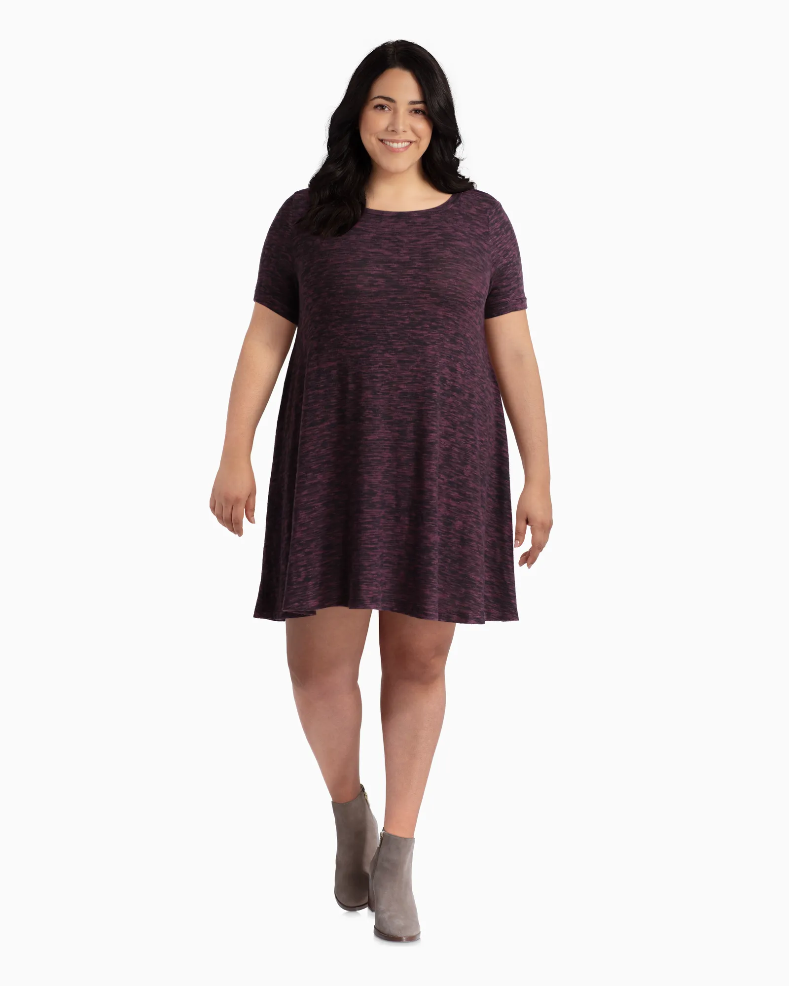 Imperial Swing Dress | Burgundy