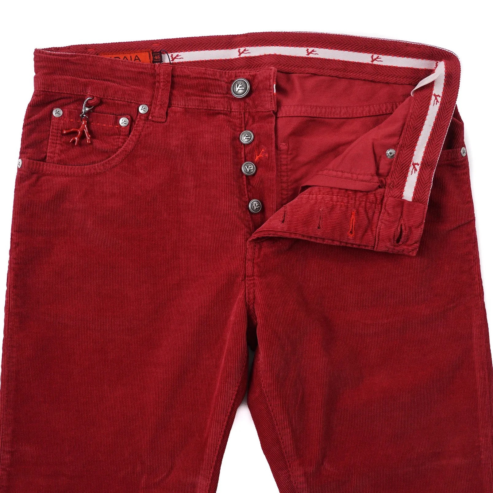 Isaia Slim-Fit Corduroy Cotton Jeans