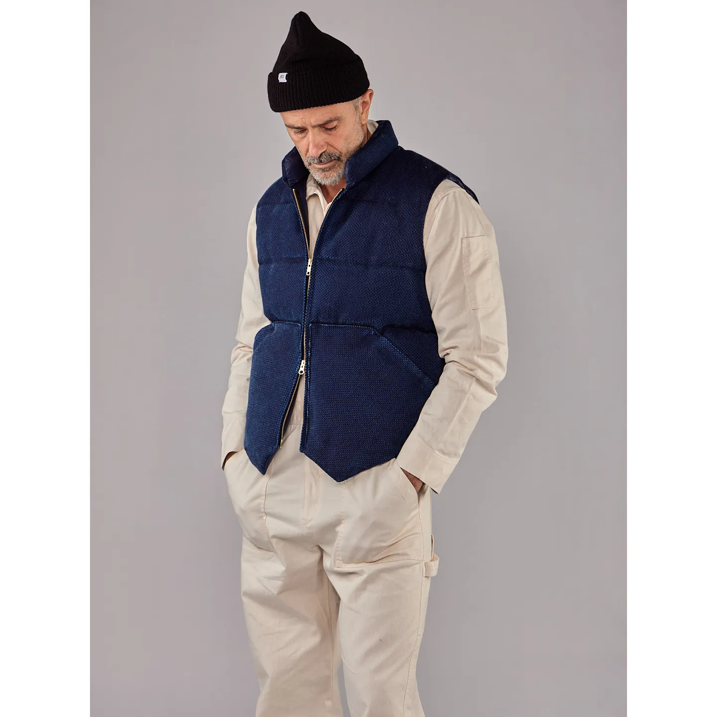 JANE x Crescent Down Works Sashiko Down Vest