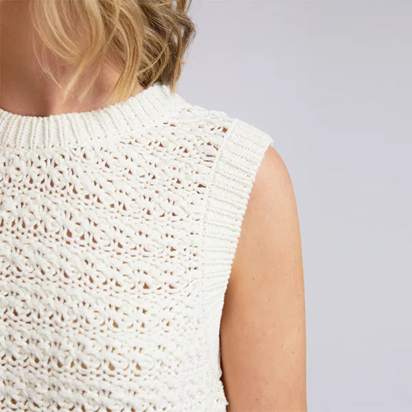 Janey Knit Vest - Pearl