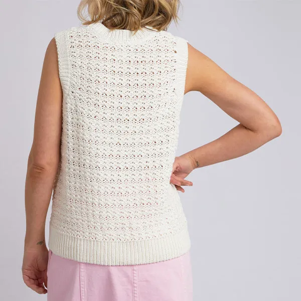 Janey Knit Vest - Pearl