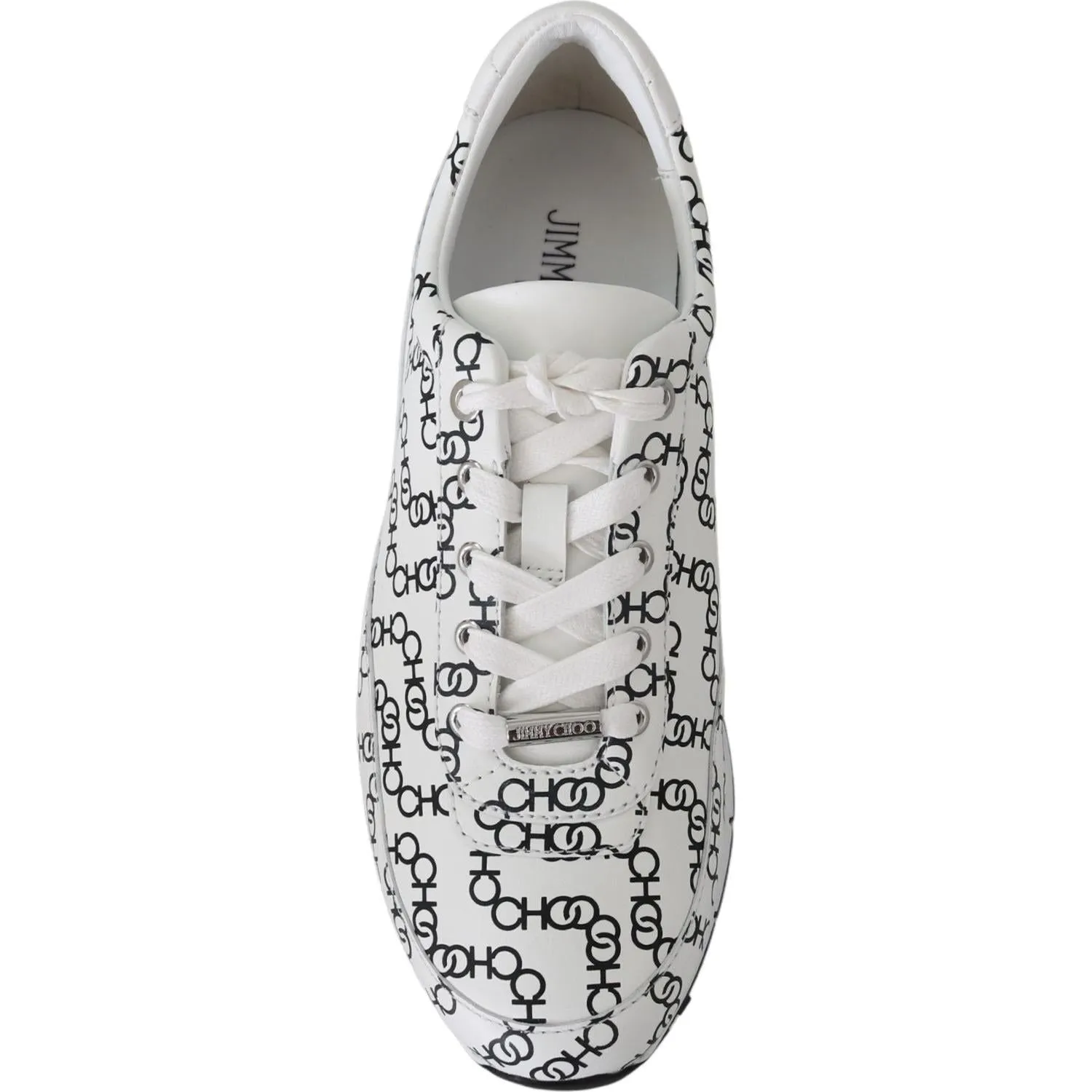 Jimmy Choo Elegant Monochrome Leather Sneakers