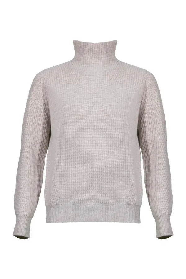 Kinross Cashmere Fashioned Cashmere Funnel Neck Pullover