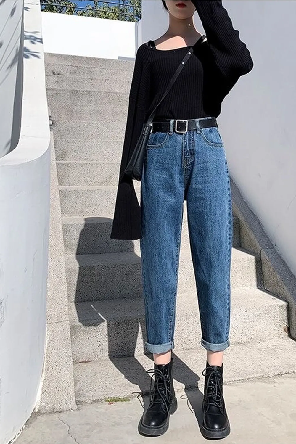 KittenAlarm - High Waist Long Slim Jeans Pants