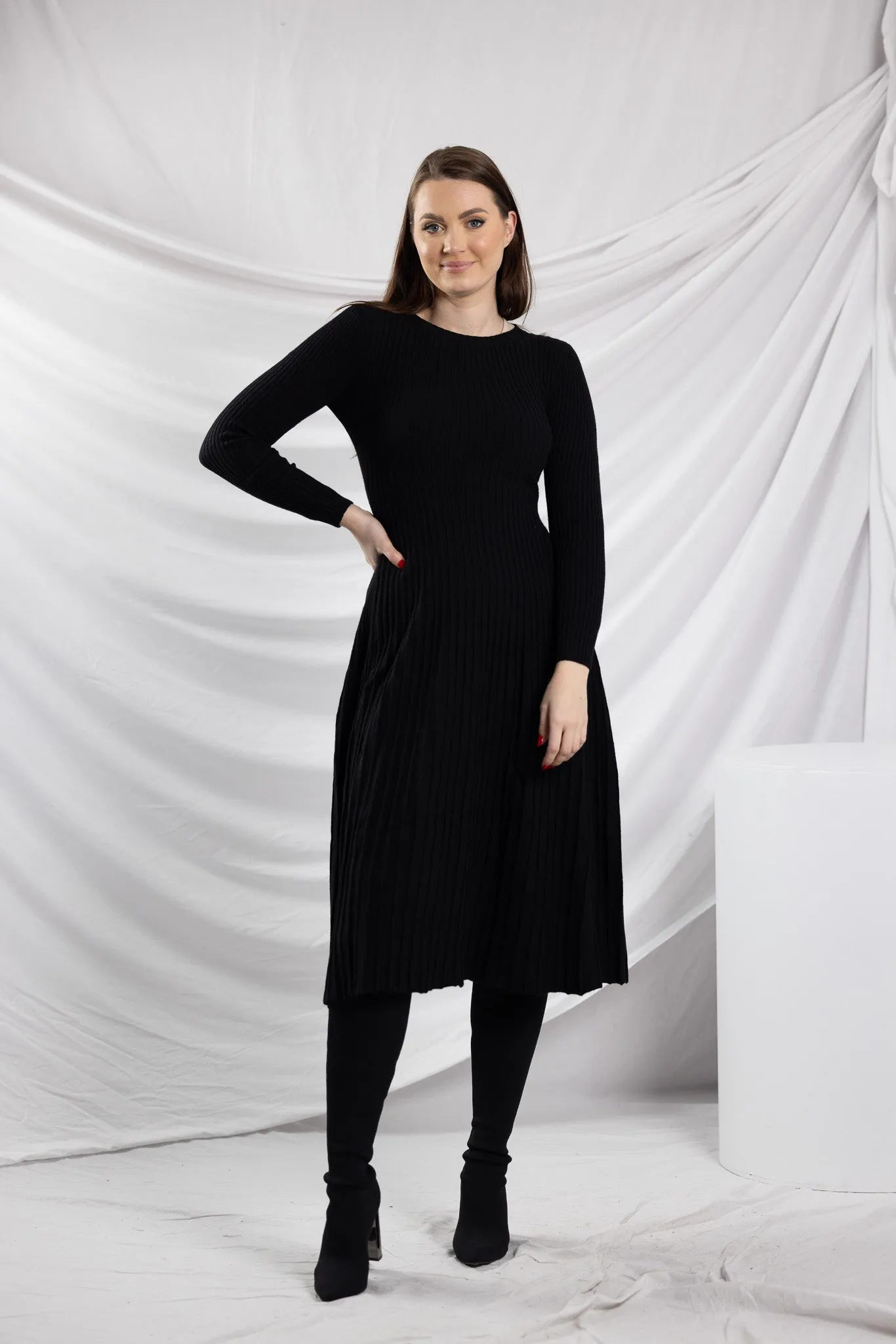 Knit Pleat Sally Dress