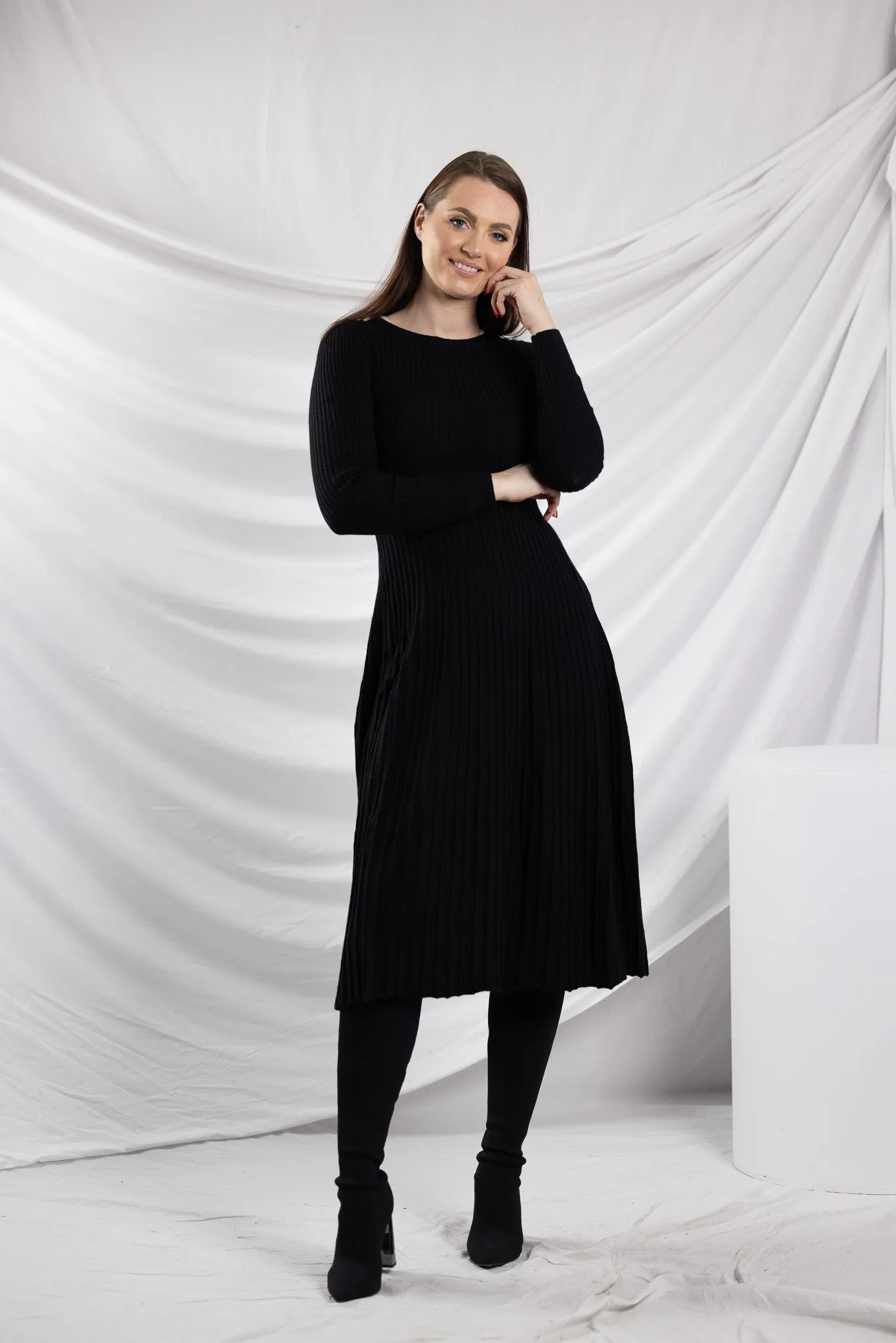 Knit Pleat Sally Dress