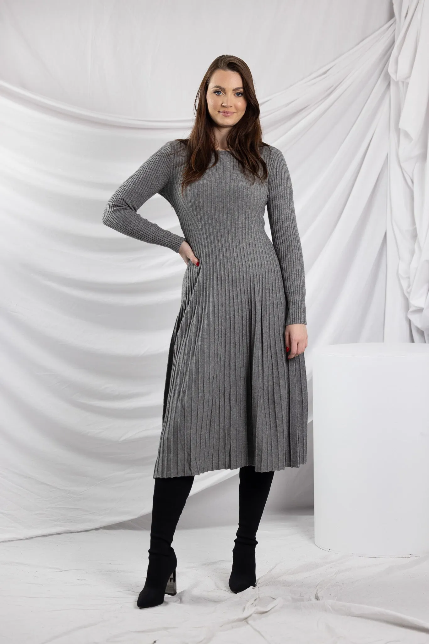 Knit Pleat Sally Dress