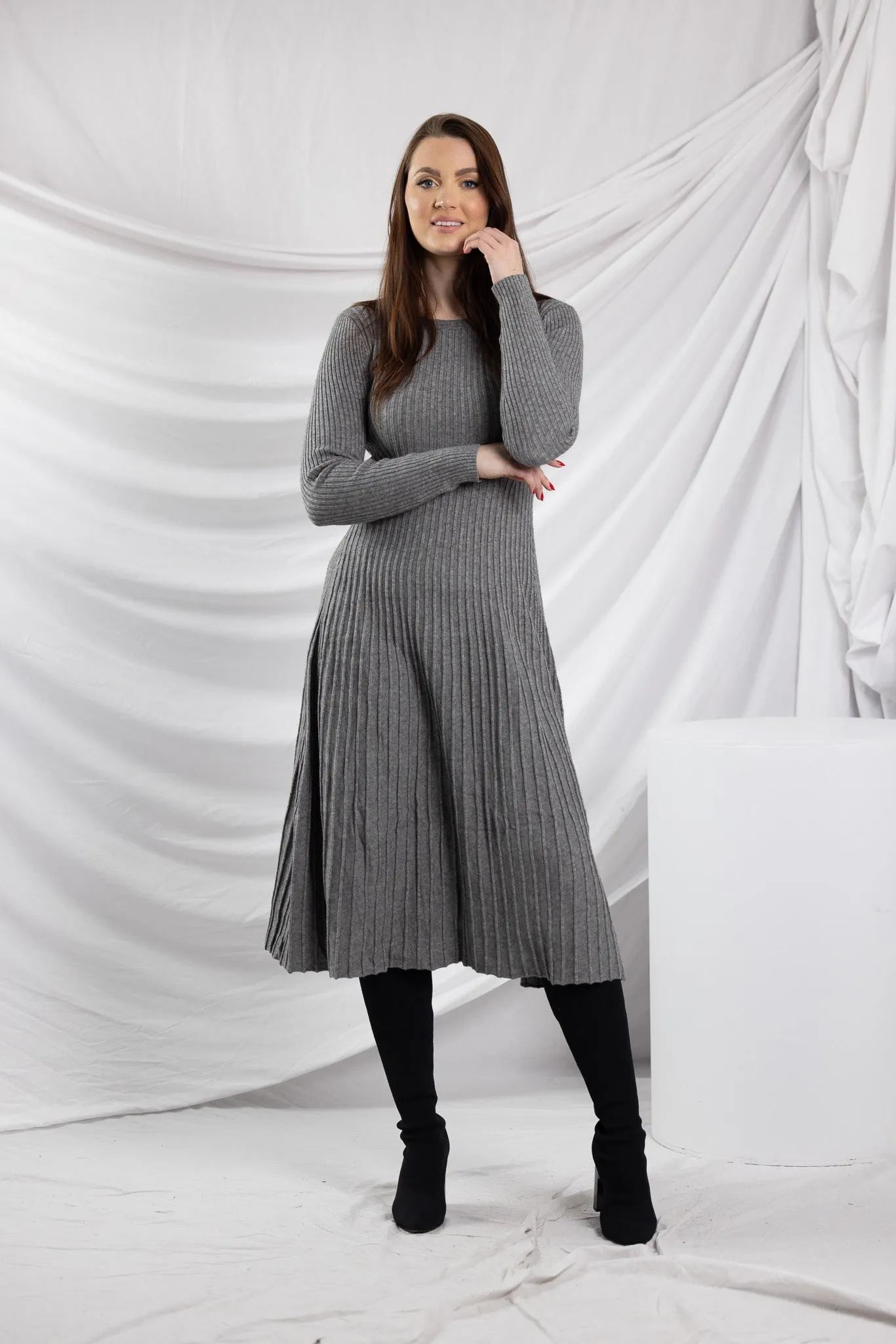 Knit Pleat Sally Dress