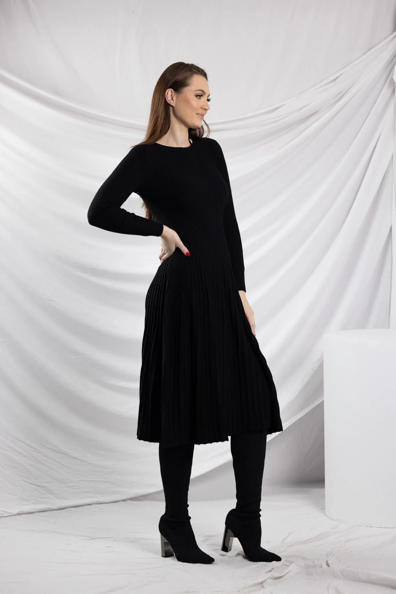 Knit Pleat Sally Dress