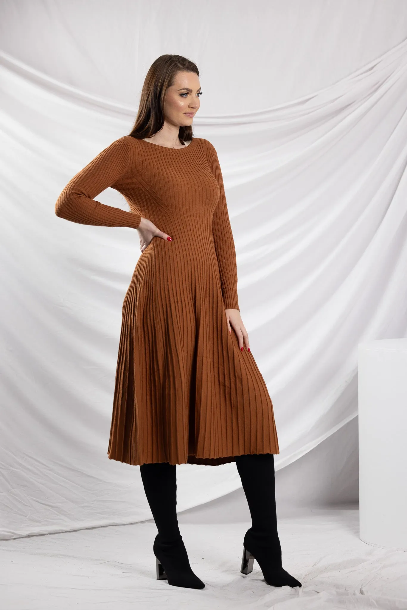 Knit Pleat Sally Dress