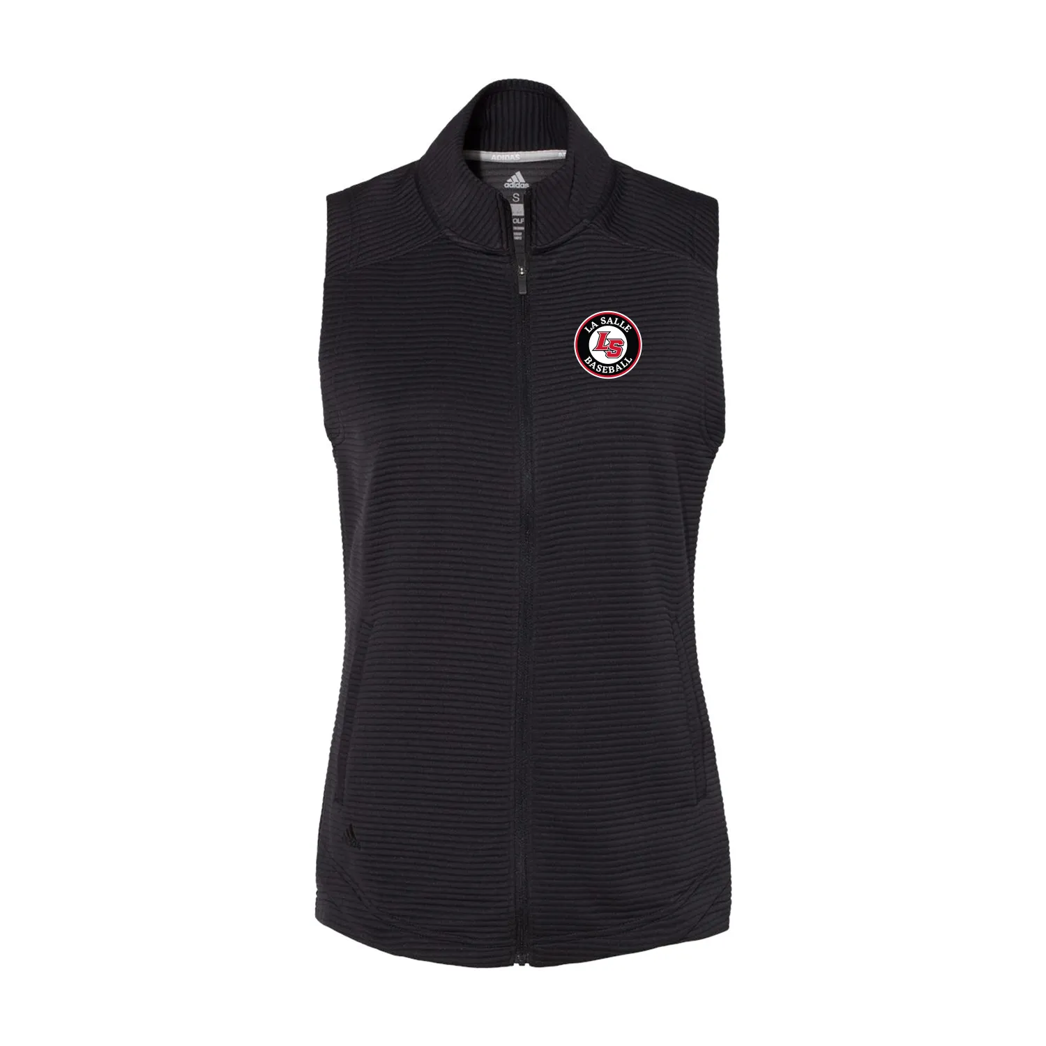 La Salle Baseball 2022 - Adidas - Women's Textured Full-Zip Vest (Black)