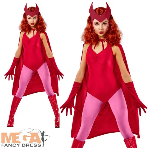 Ladies Wanda Vision - Scarlet Witch Marvel Superhero Costume