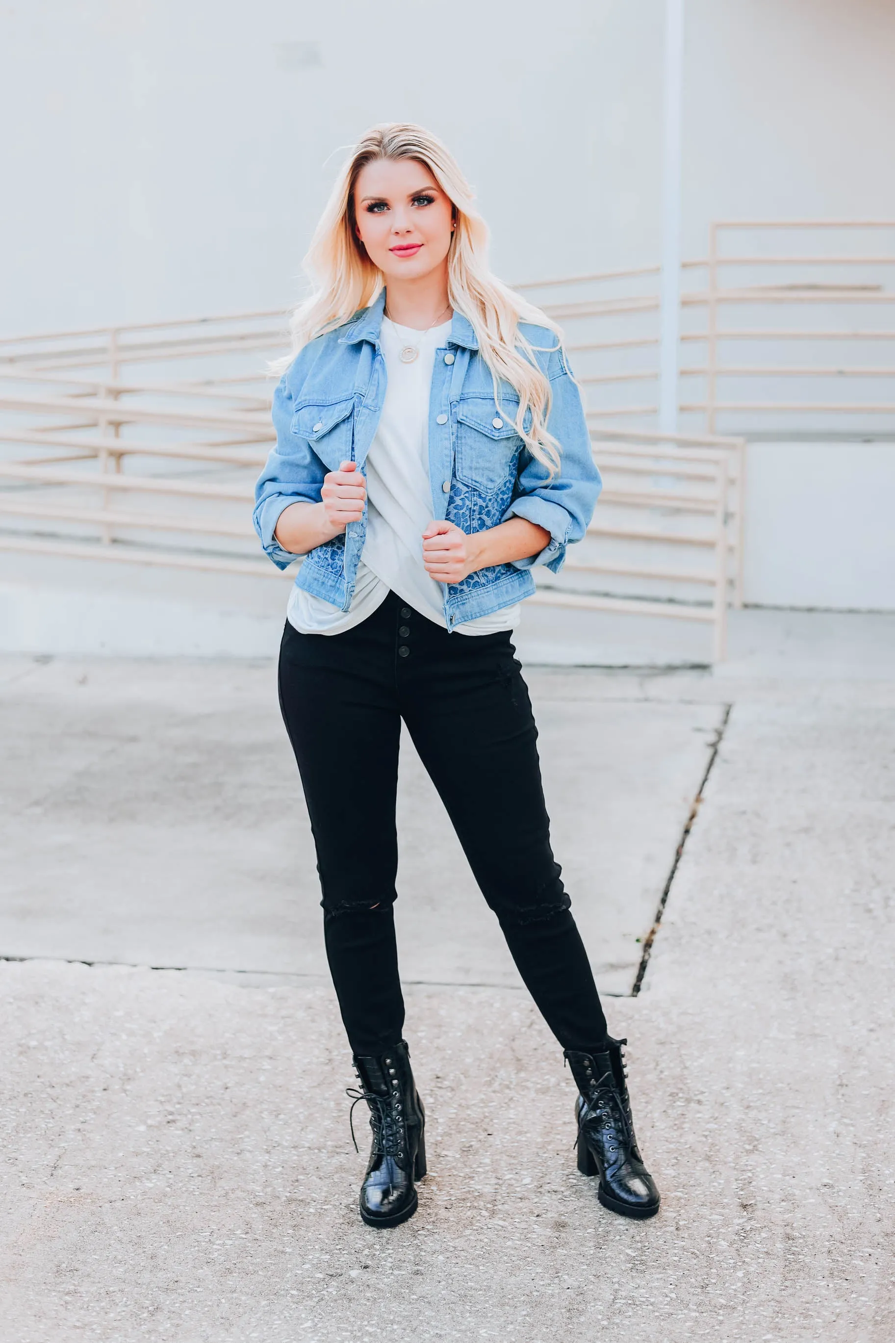 Leopard Dreamin' Denim Jacket