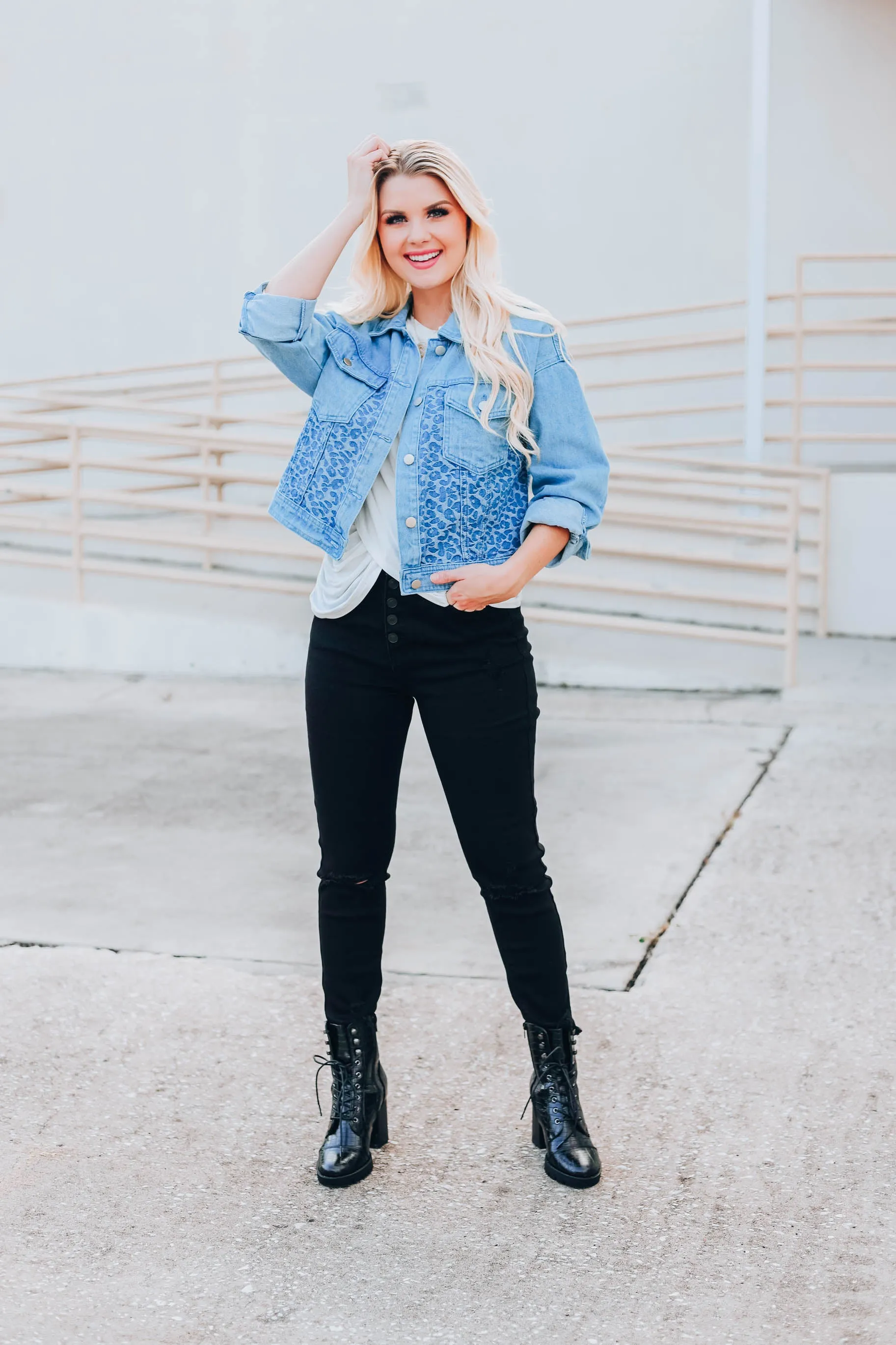 Leopard Dreamin' Denim Jacket